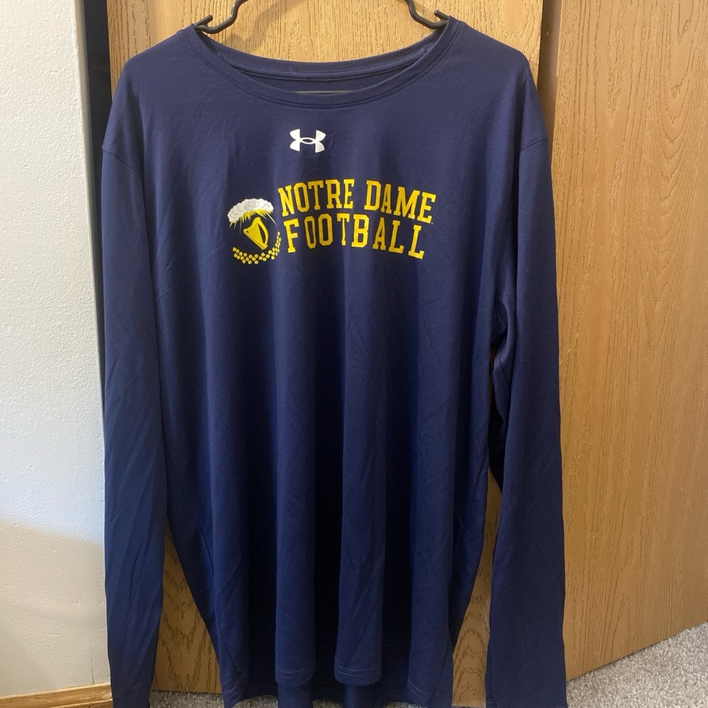 Under Armour Navy Notre Dame Football Tee